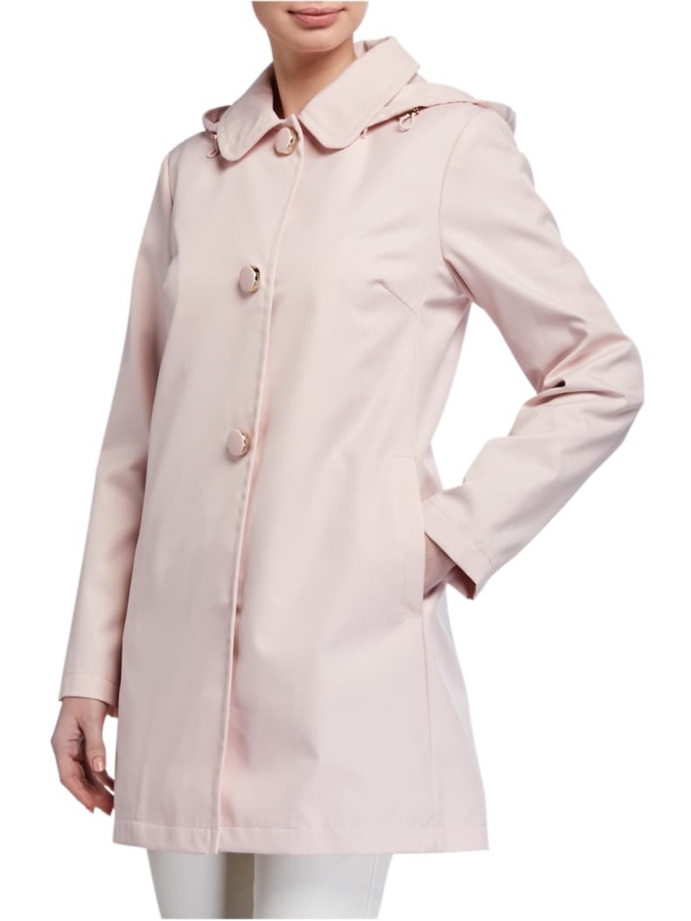 kate spade | Pale Pink Hooded Trench Coat